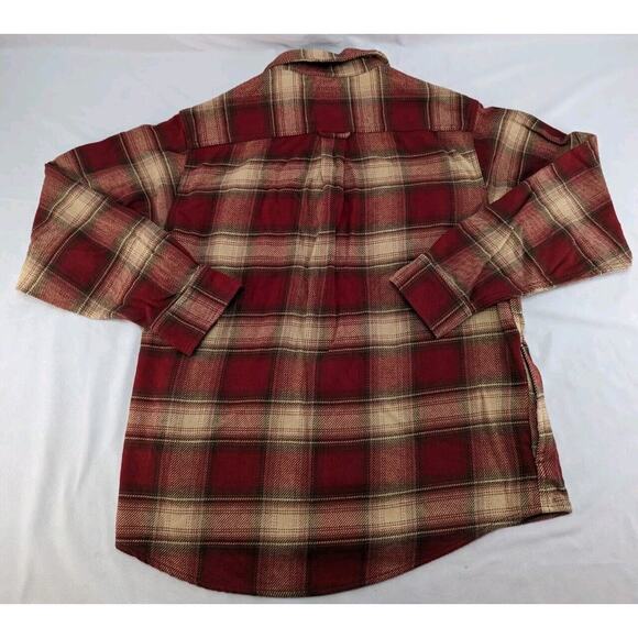 Orvis Heavy Flannel Plaid Shacket Shirt Jacket W /Pockets Men's Sz‎ L Red - Picture 14 of 15